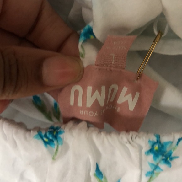 Show me your MUMU x Revolve Marmont midi bluebell ditsy dress size L NWT - Picture 8 of 11